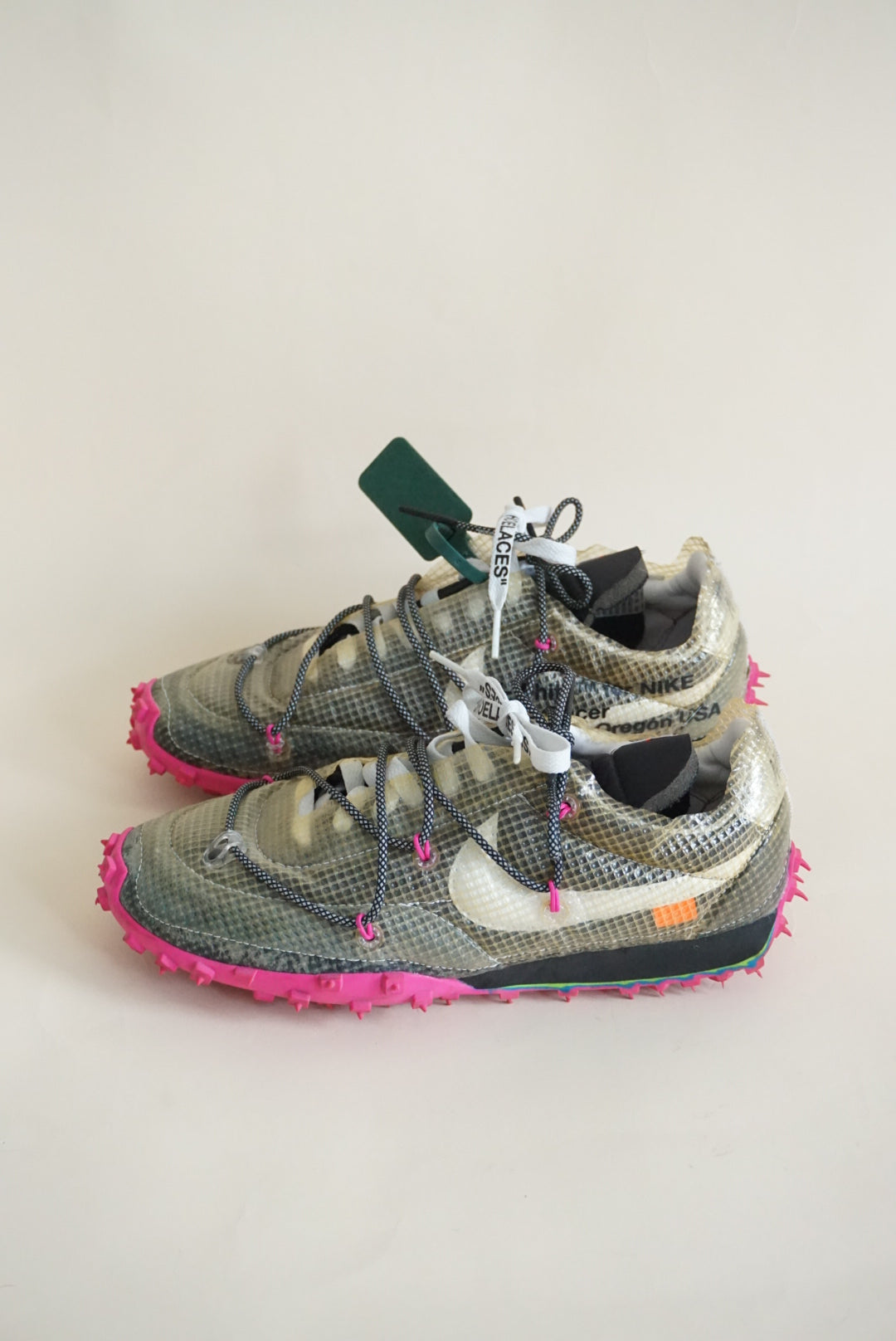 Off-White Womens Waffle Fuchsia Racer Sneakers - Size 8.5