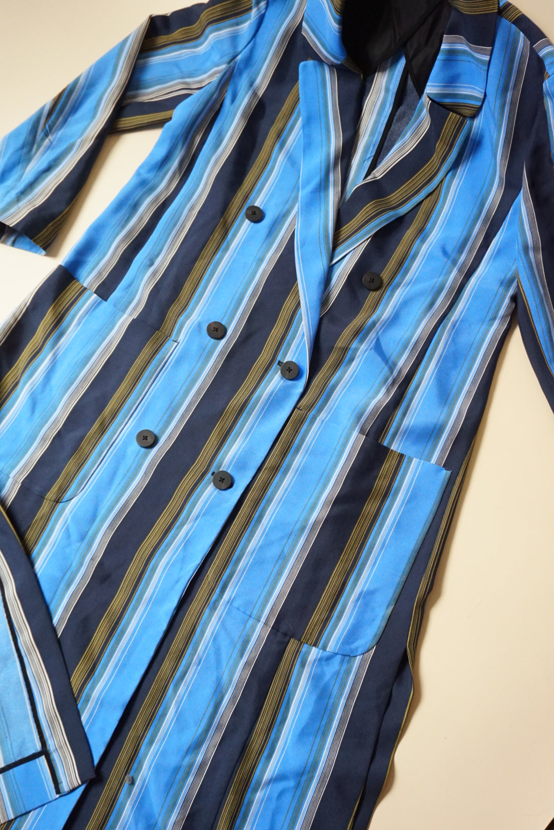 Diane Von Furstenberg Belted Silk Long Line Trench - Size Medium