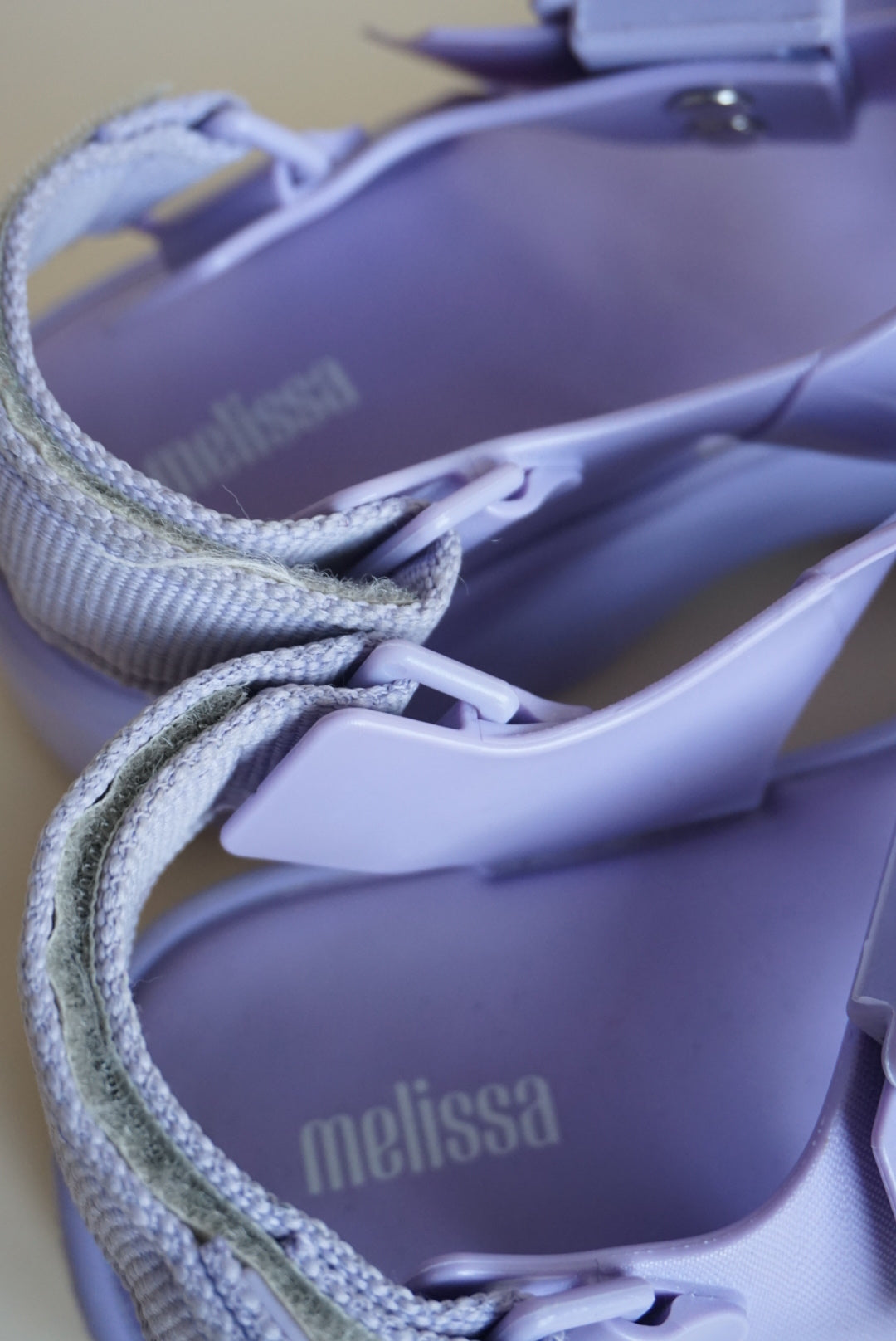 "Melissa" Lavender "Kick Off" Platform Sandals - Size 8