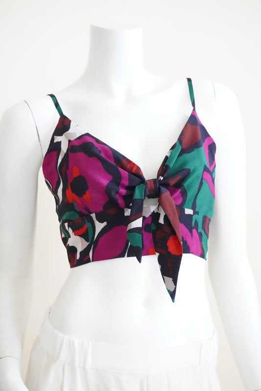 Ba&sh Floral Cropped “Pila” Top NWT - Size Small