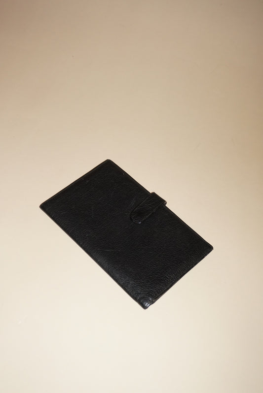 Vintage Bloomingdales Black Leather Passport Cover