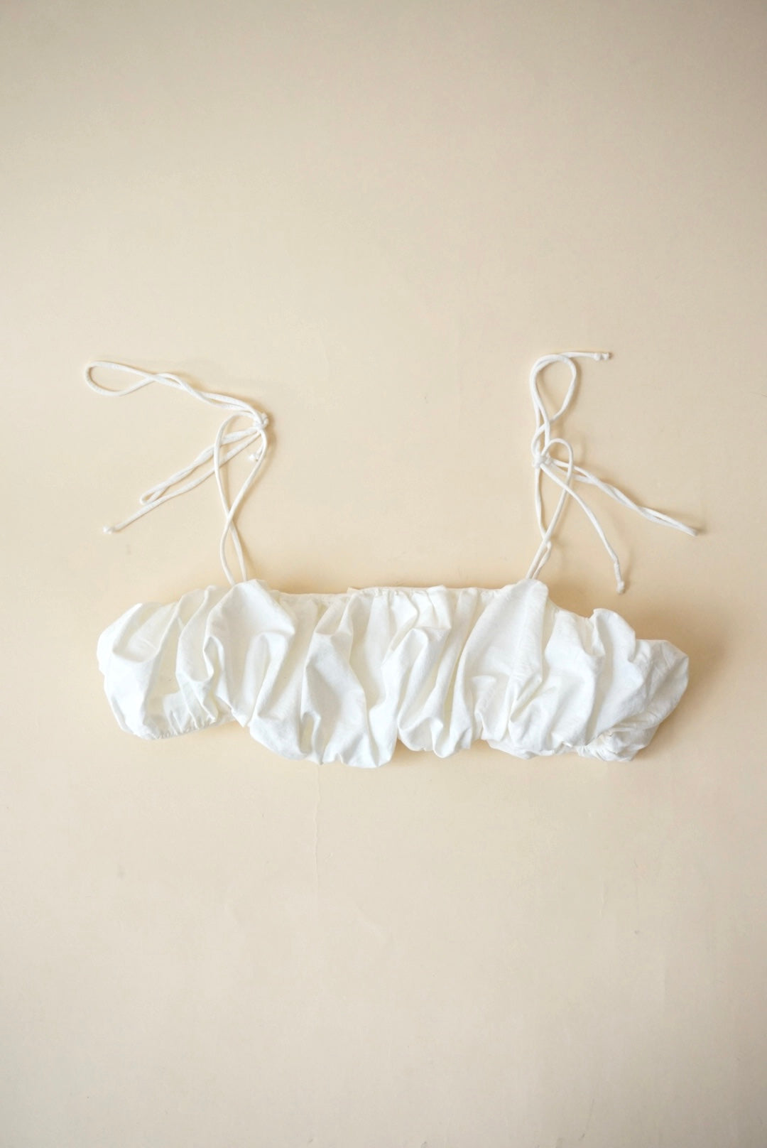 Zara Puff White Bralette Top - Size Small