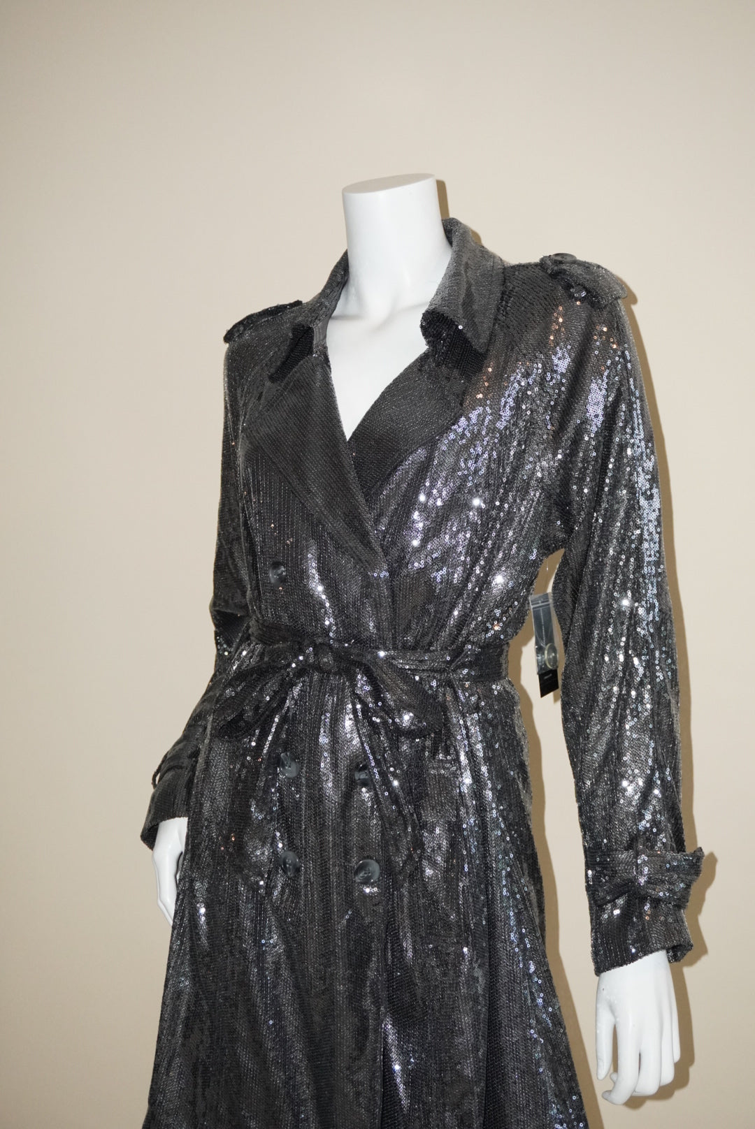 INC Grey Sequin Blazer Belted Dress NWT - Size XL