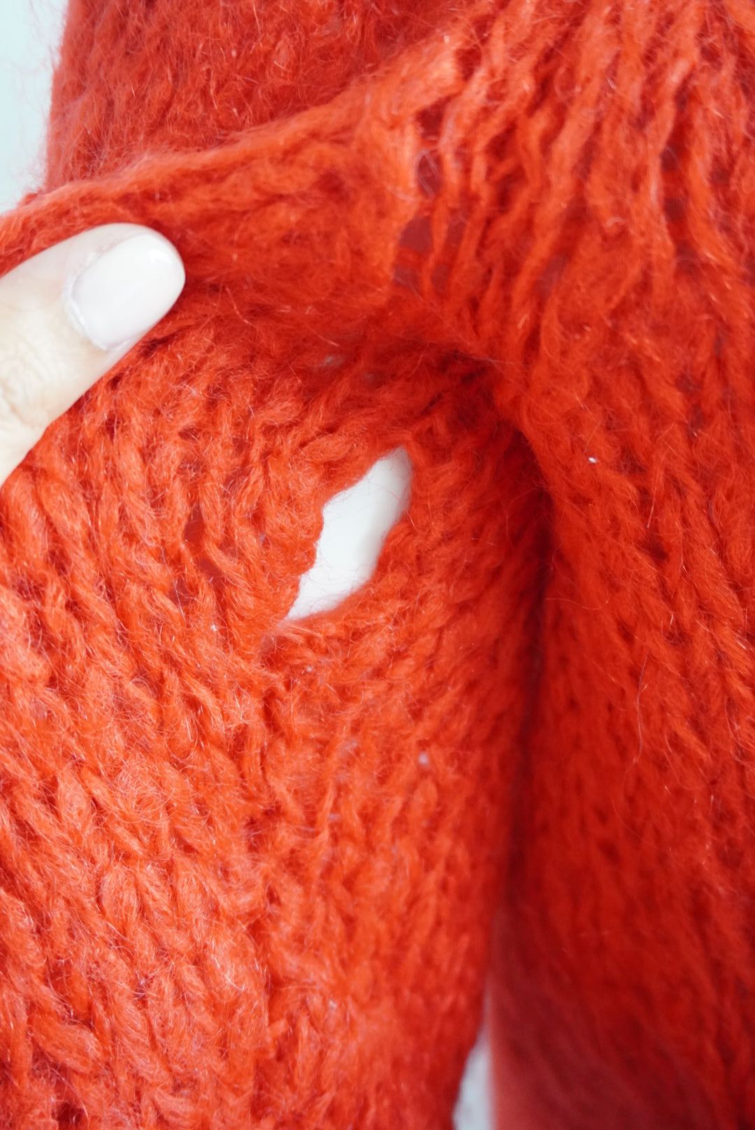 Vintage Red Hohair Sweater Made in Italy