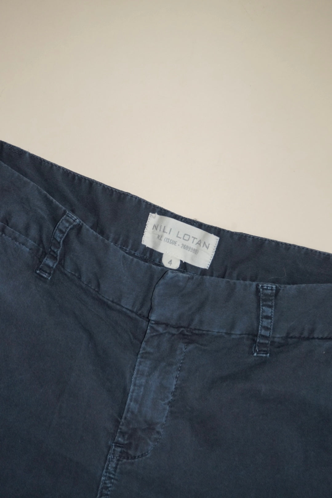 “Nili Lotan” Navy Cotton Pants - Size 4