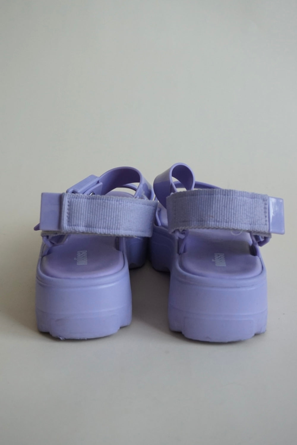 "Melissa" Lavender "Kick Off" Platform Sandals - Size 8
