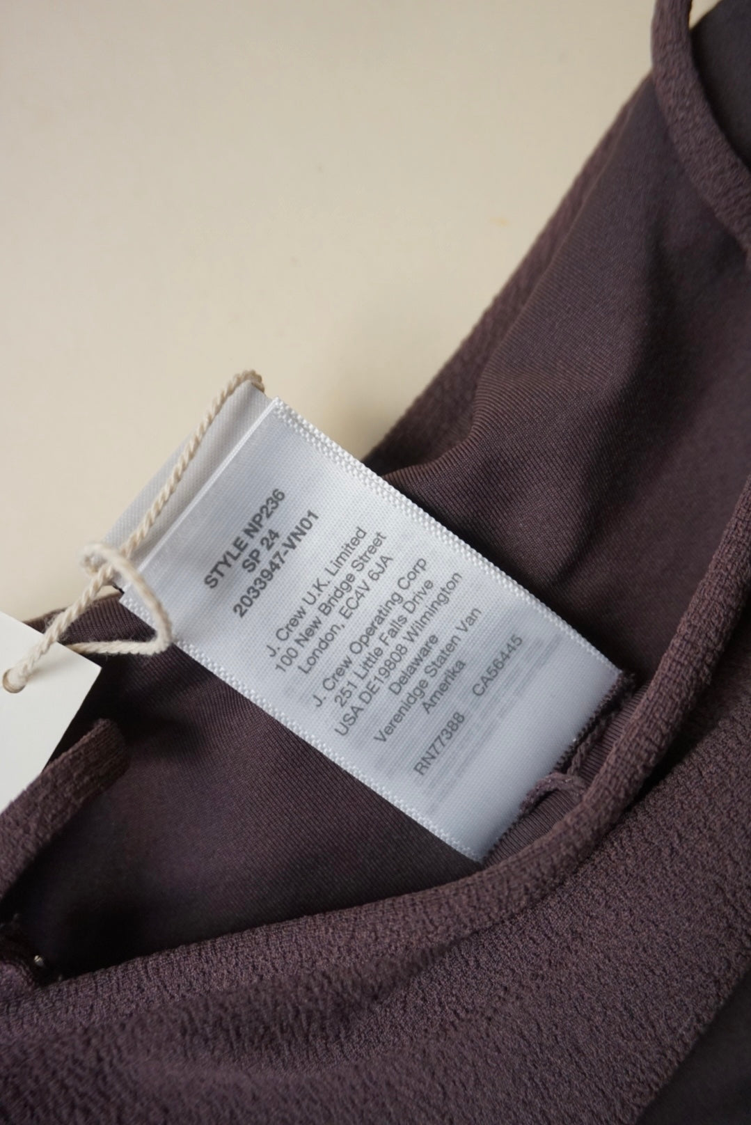 “Madewell” Bikini “Warm Shale” Set Bandeau Top & Mid Rise Bottom NWT - Size