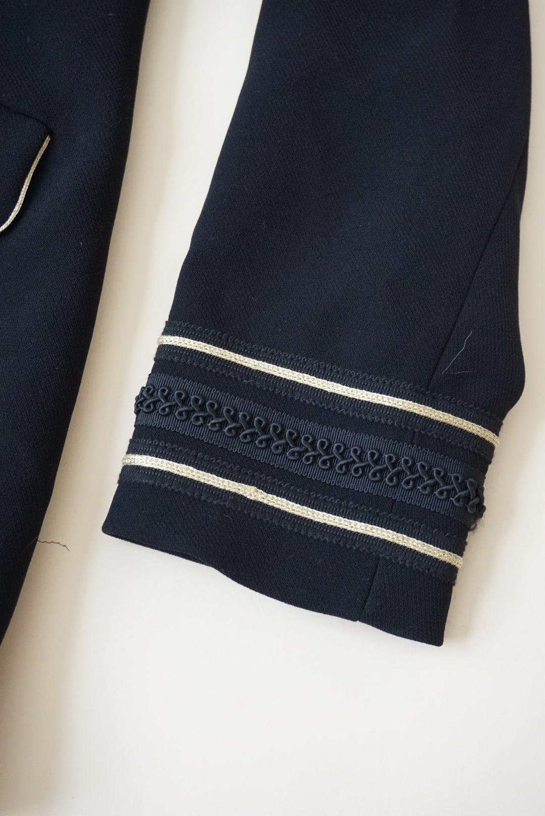 Zara TRF Black/Gold Military Style Mandarin Collar Blazer NWT - Size Medium