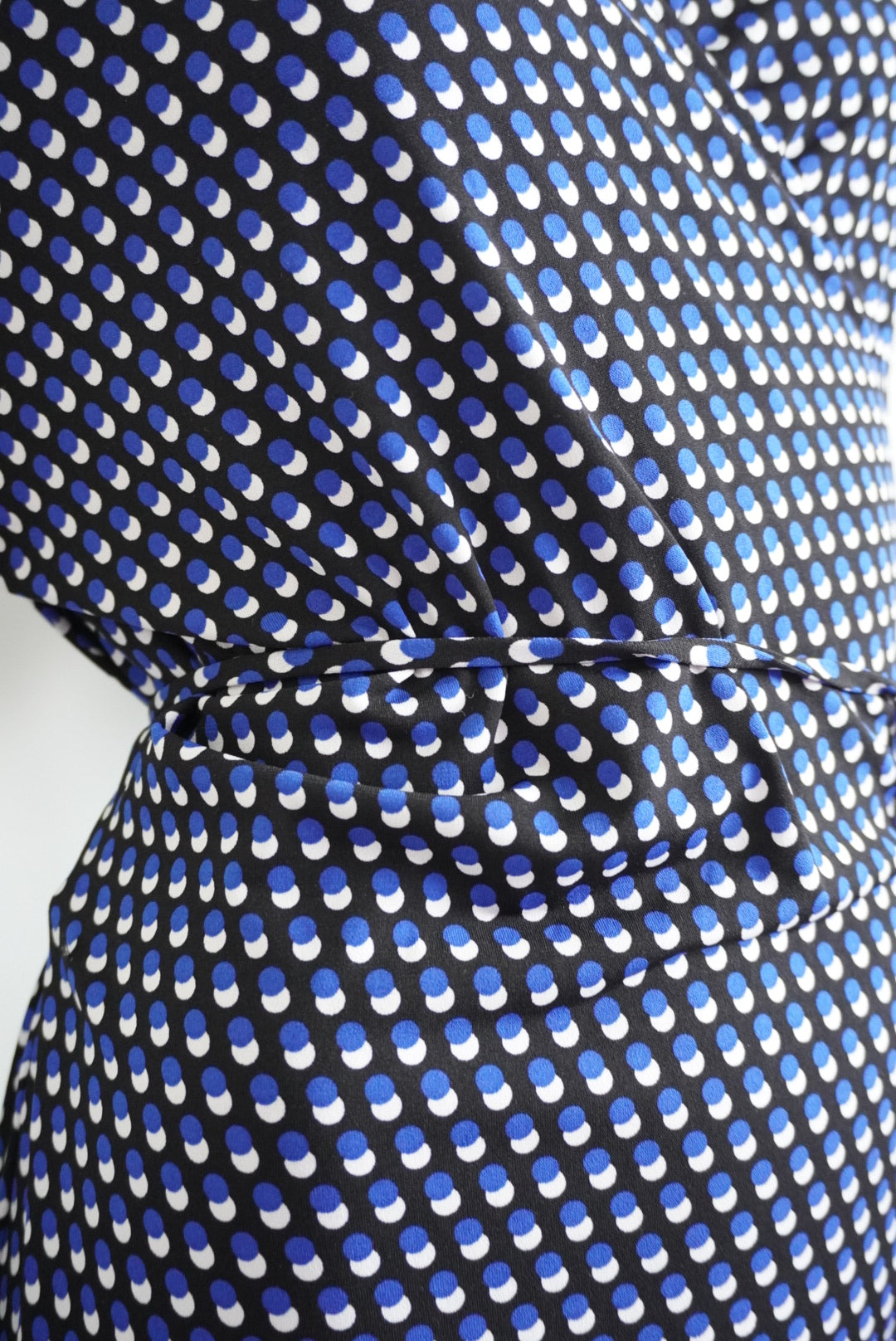 Michael Kors Geometric Royal Blue Print Mini Wrap Dress - Size 1X