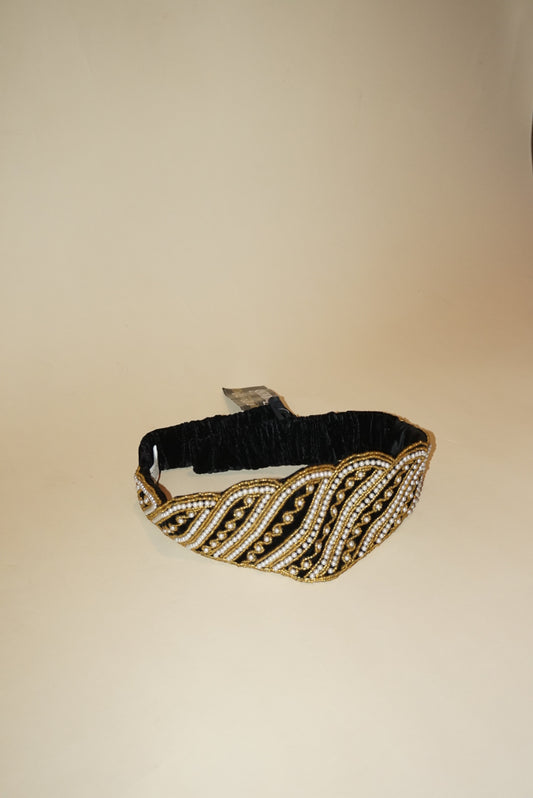 Vintage “Trimmings” Velvet Embellished 80’s Waist Belt NWT - Size Medium/Large