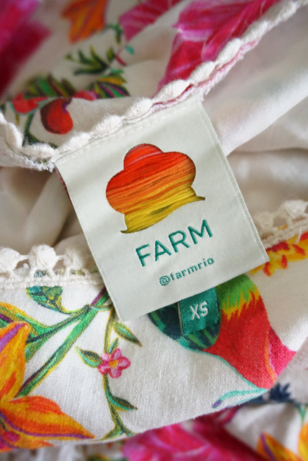 Farm Rio Anthropologie Toucans Garden One Shoulder Embroidered Dress - Size XS
