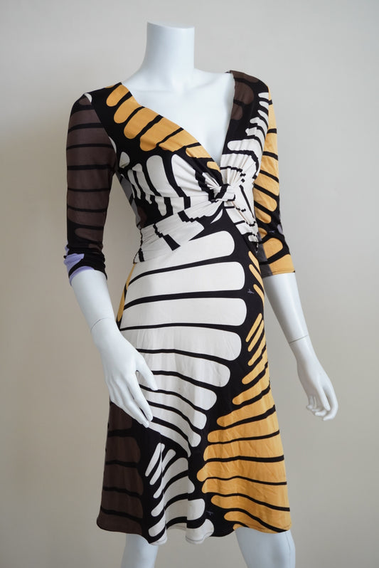 Issa London Silk Jersey V-Neck Knot Dress