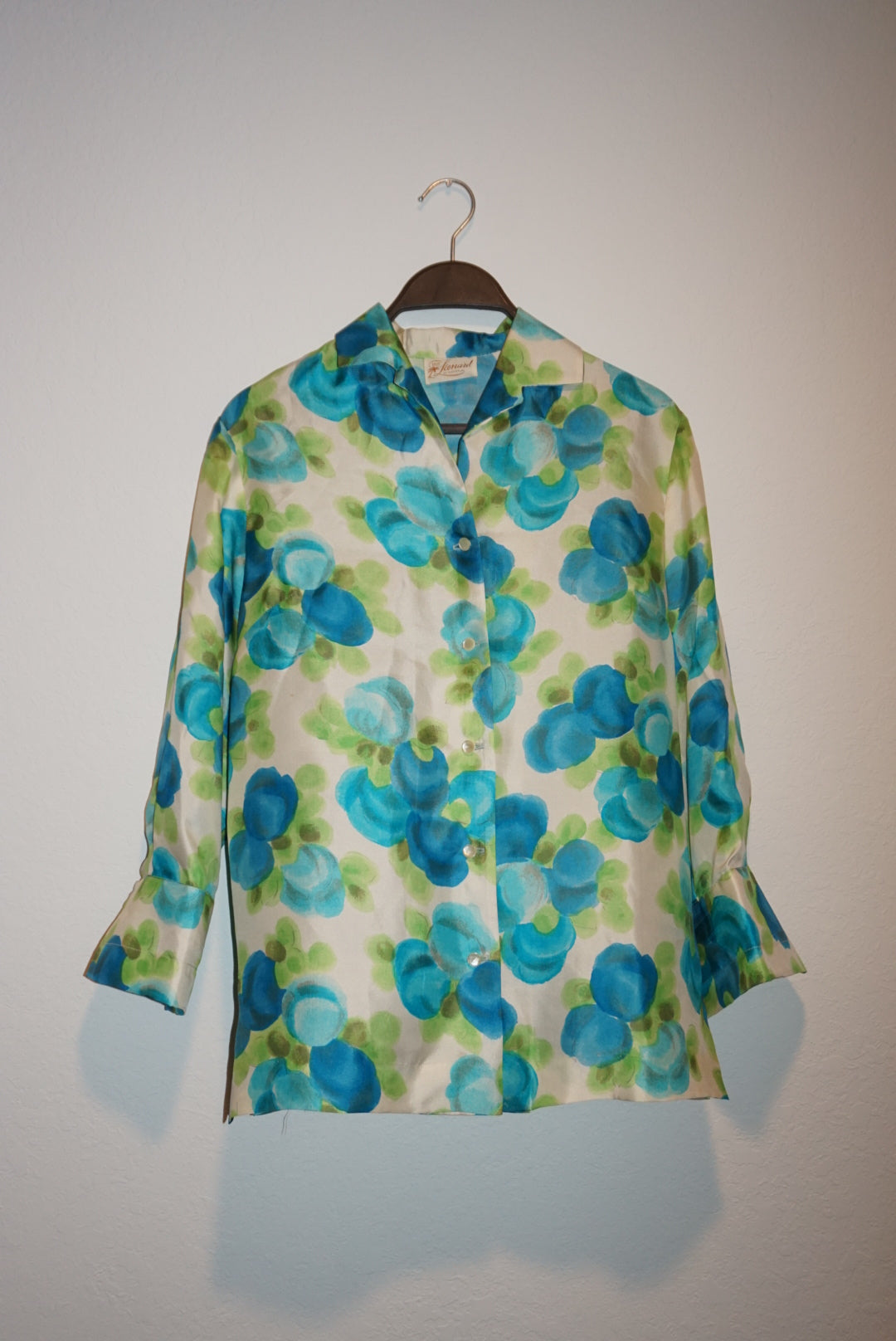 "Mr. Leonard" Silk Floral Blouse - Size Small