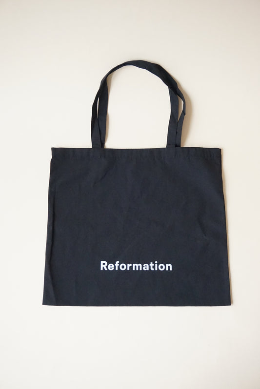 Reformation Black Logo Tote