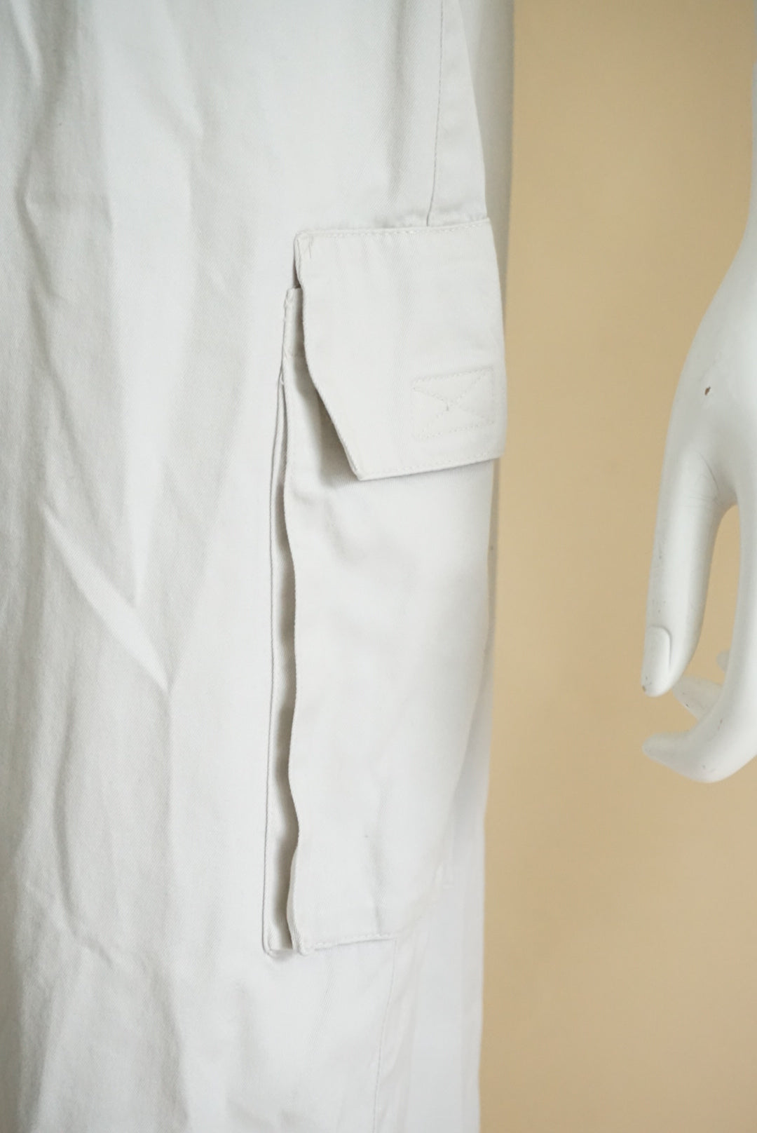 Vintage Express World Brand Khaki Y2K Cargo Maxi Dress - Size 0-2