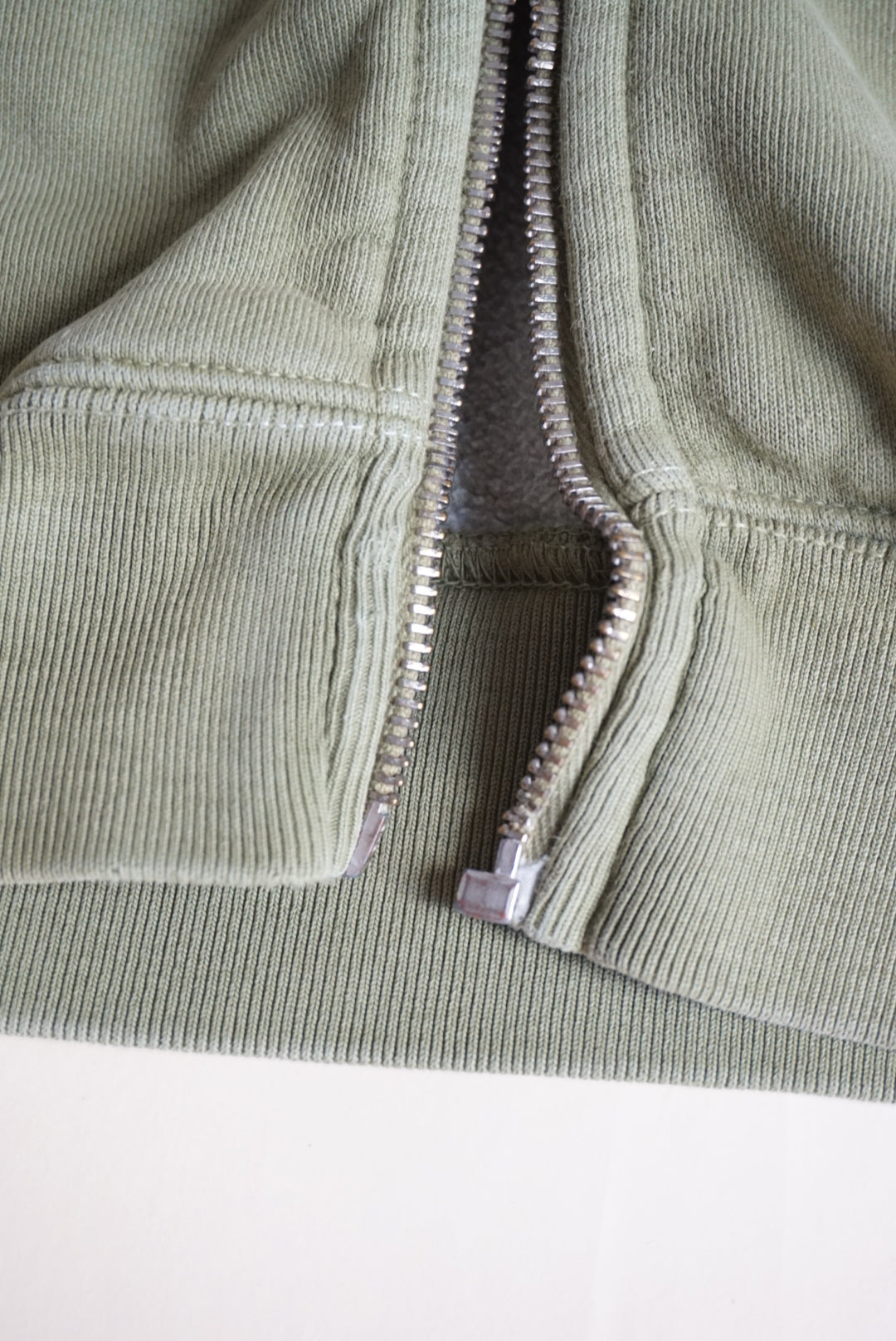 Brandy Melville Hoodie Green Oversized Heavyweight Zip Up Fade - Size One Size