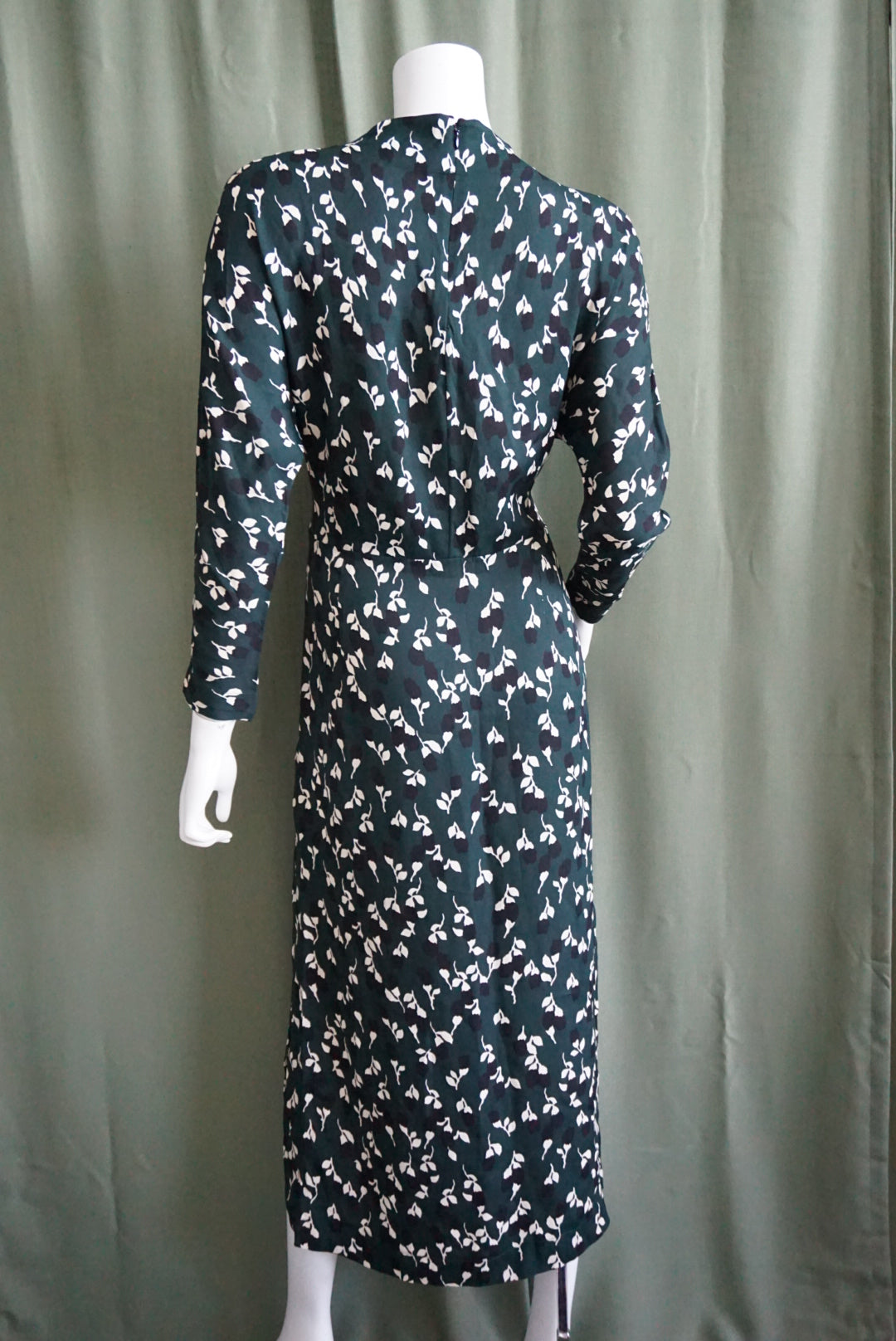 Marni Mock Neck Green Abstract Floral Maxi Dress - Size 42