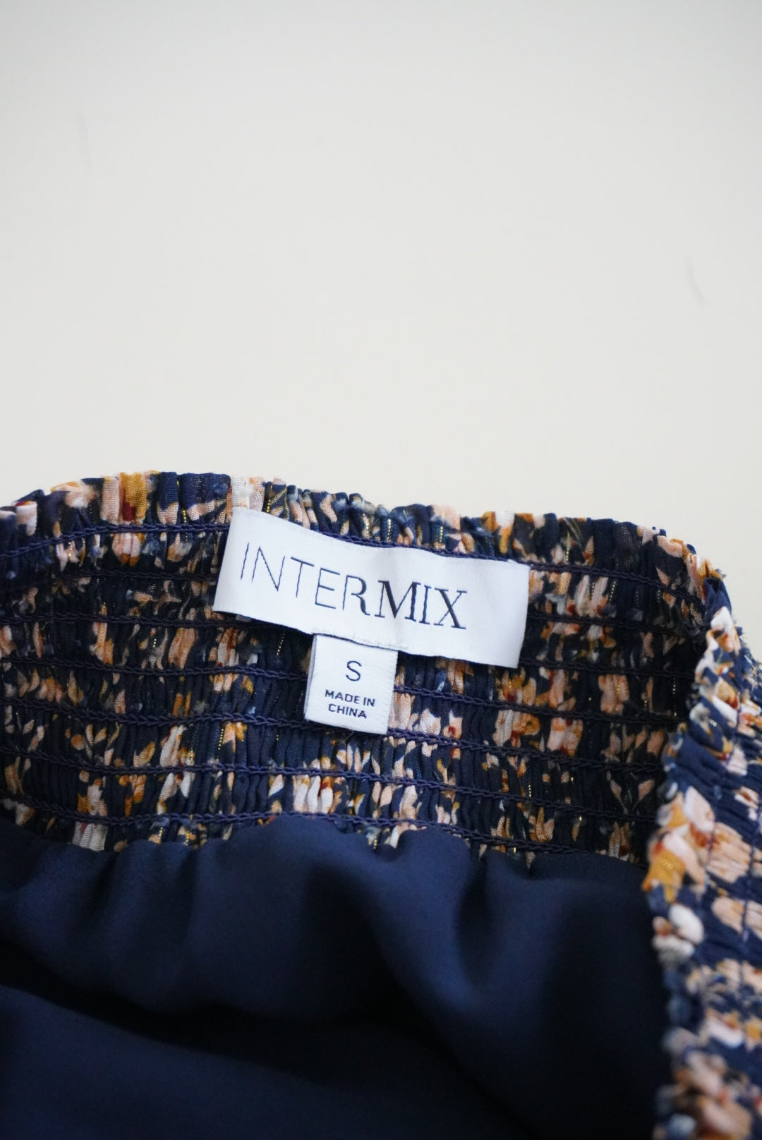 Intermix Floral Shirred Elastic Waistband Mini Skirt - Size Small