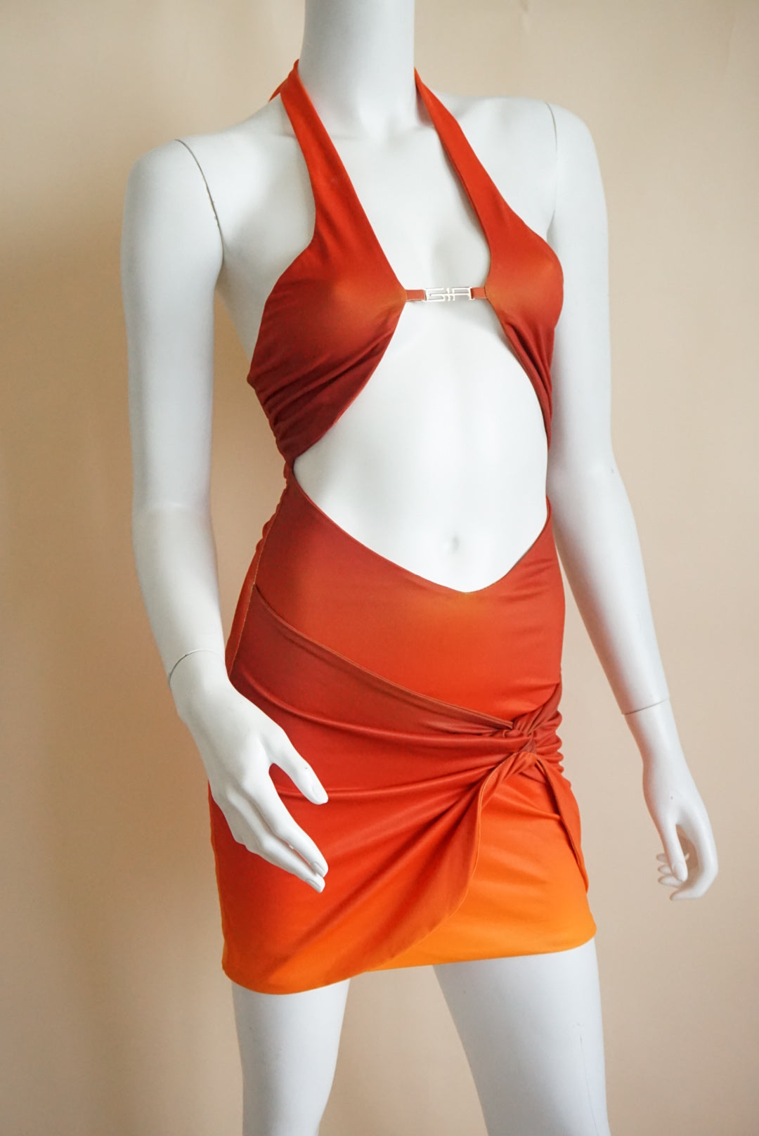 I.AM.GIA Orange Sunset Ombre "Cosma" Dress - Size XXS