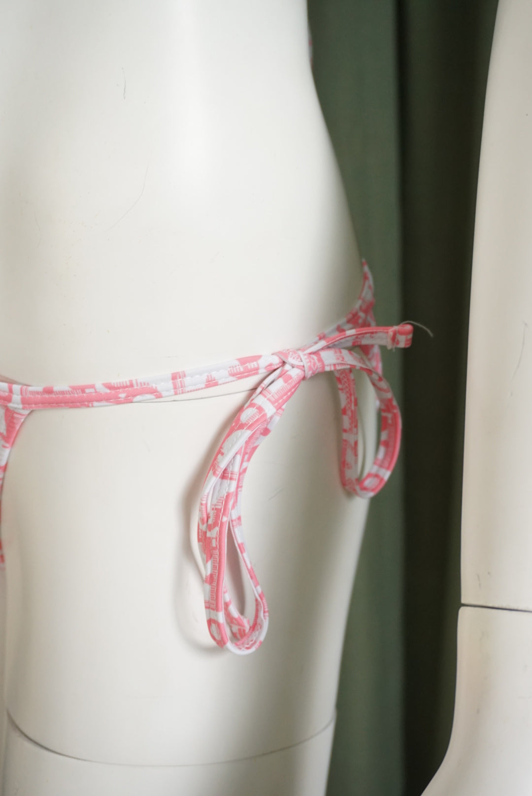 Christian Dior Pink Monogram Triangle Rhinestone Bikini NWT - Size Medium