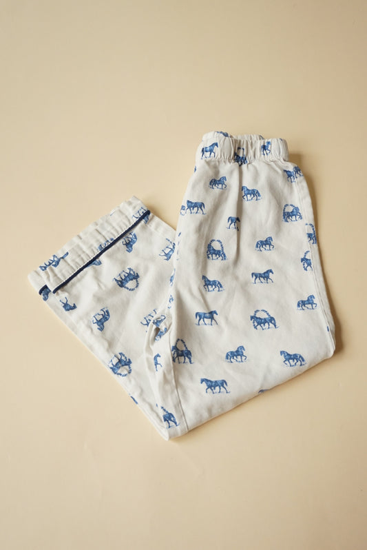 Petite Plum Horse Print Pants - Size 5