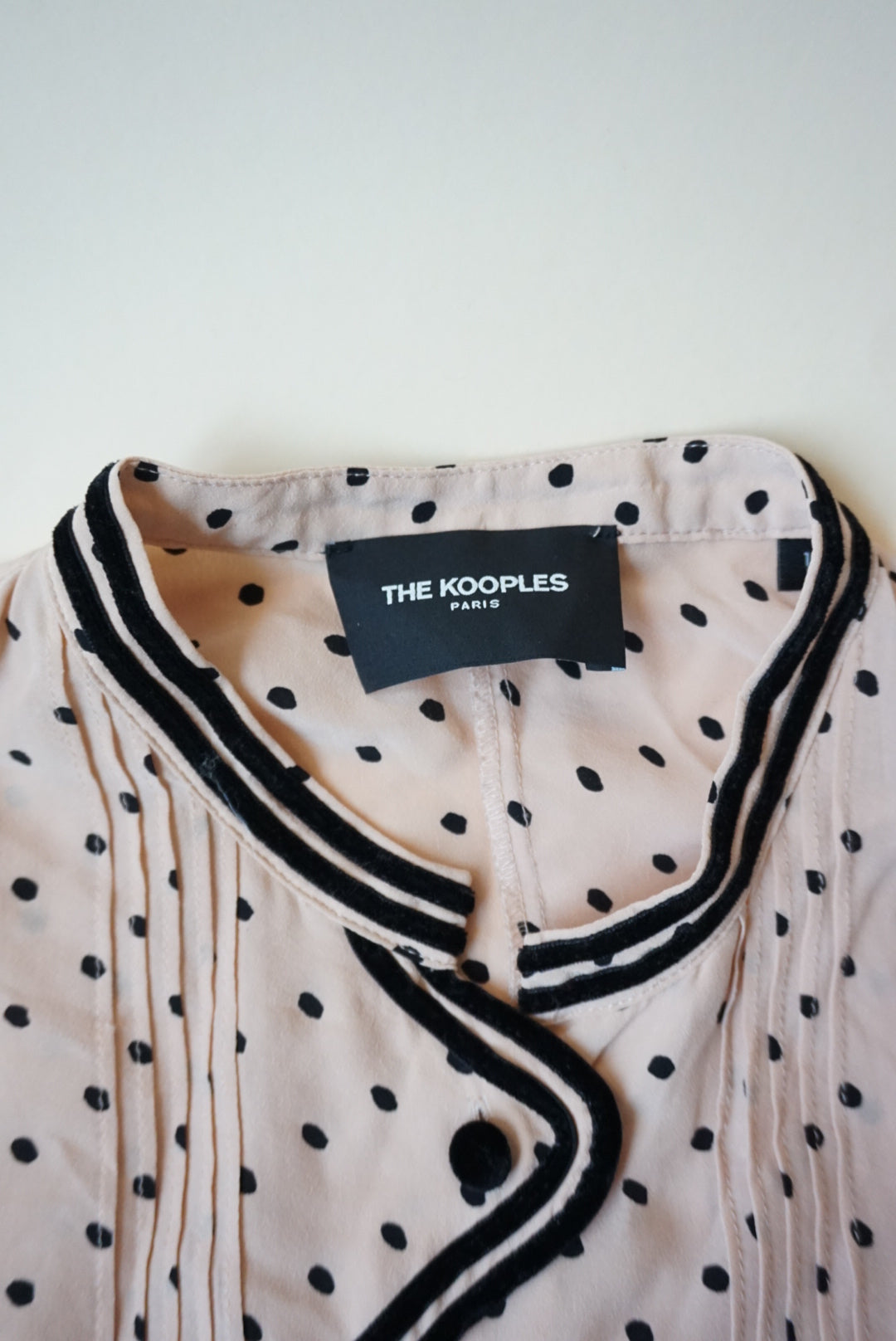The Kooples Silk Polka Dot Velvet Blouse - Size 1 / XS