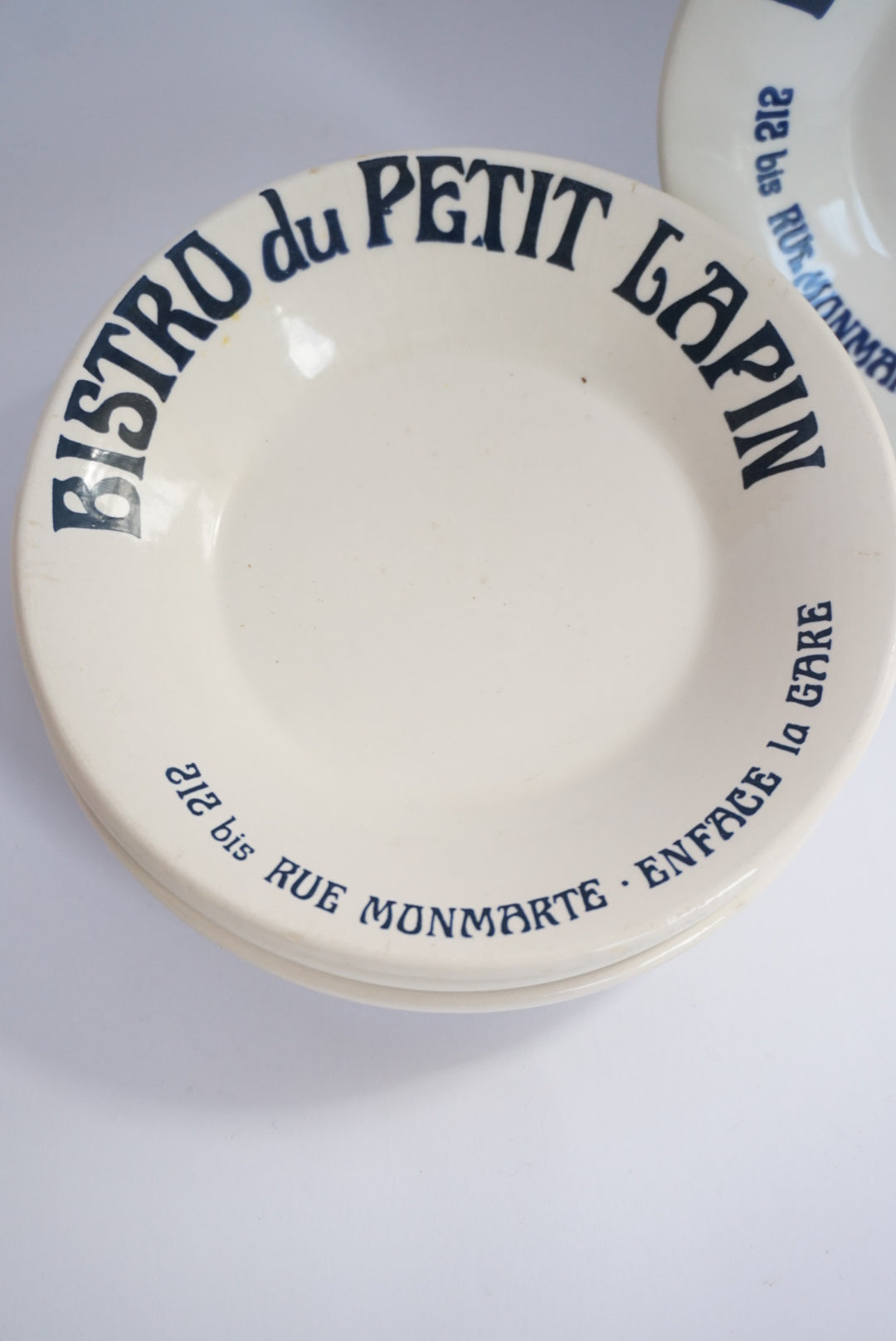 Vtg Howard Kaplan Sigma Bistro du Petit Lapin Small Saucer Dish - Set of 4