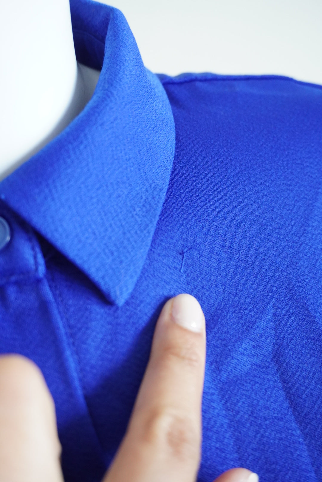 Cushnie For Target Royal Blue Shirt Open Back Dress W/ Front Tie - Size Small