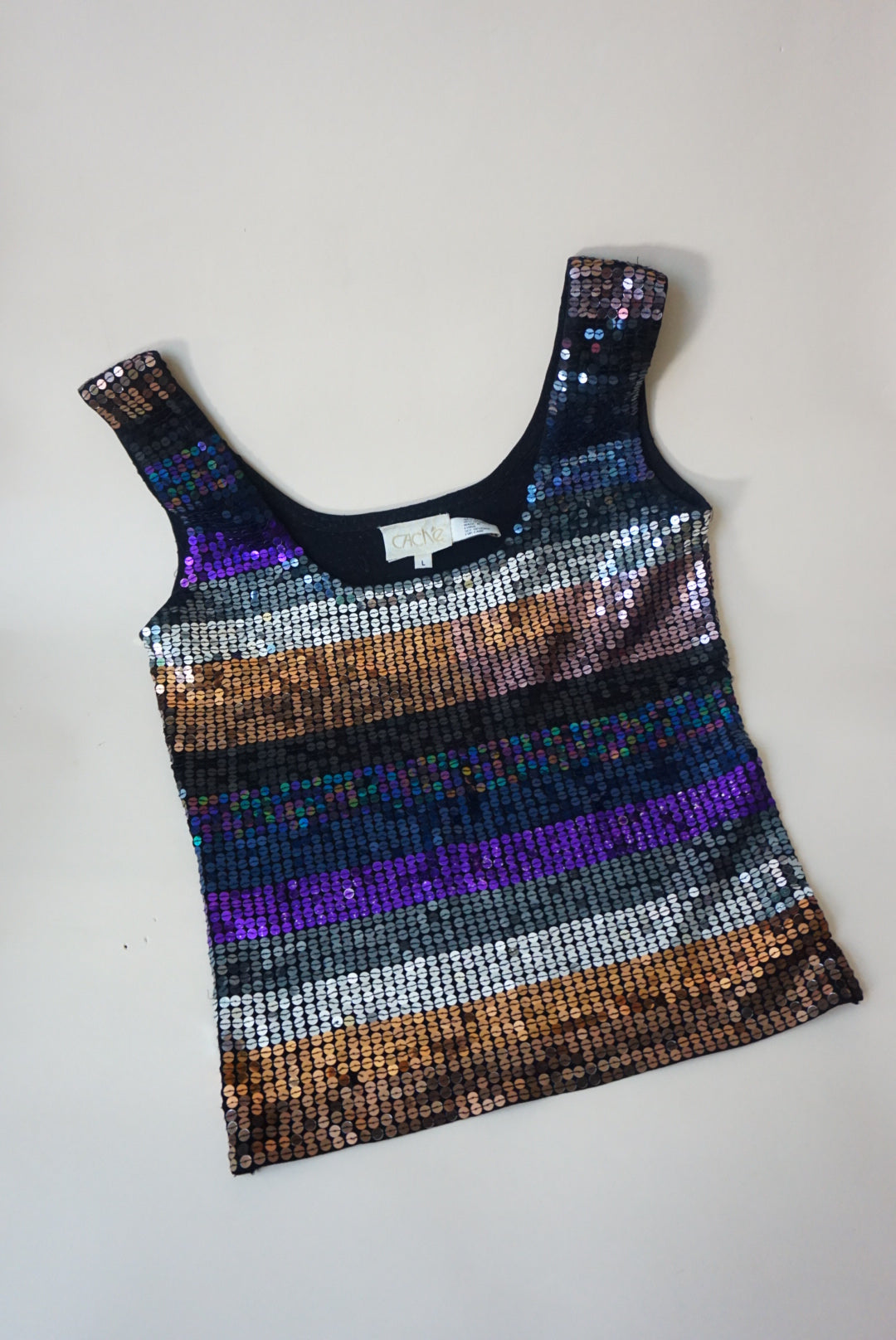 Cache 90's Vintage Sequin Kit Blouse - Size Large