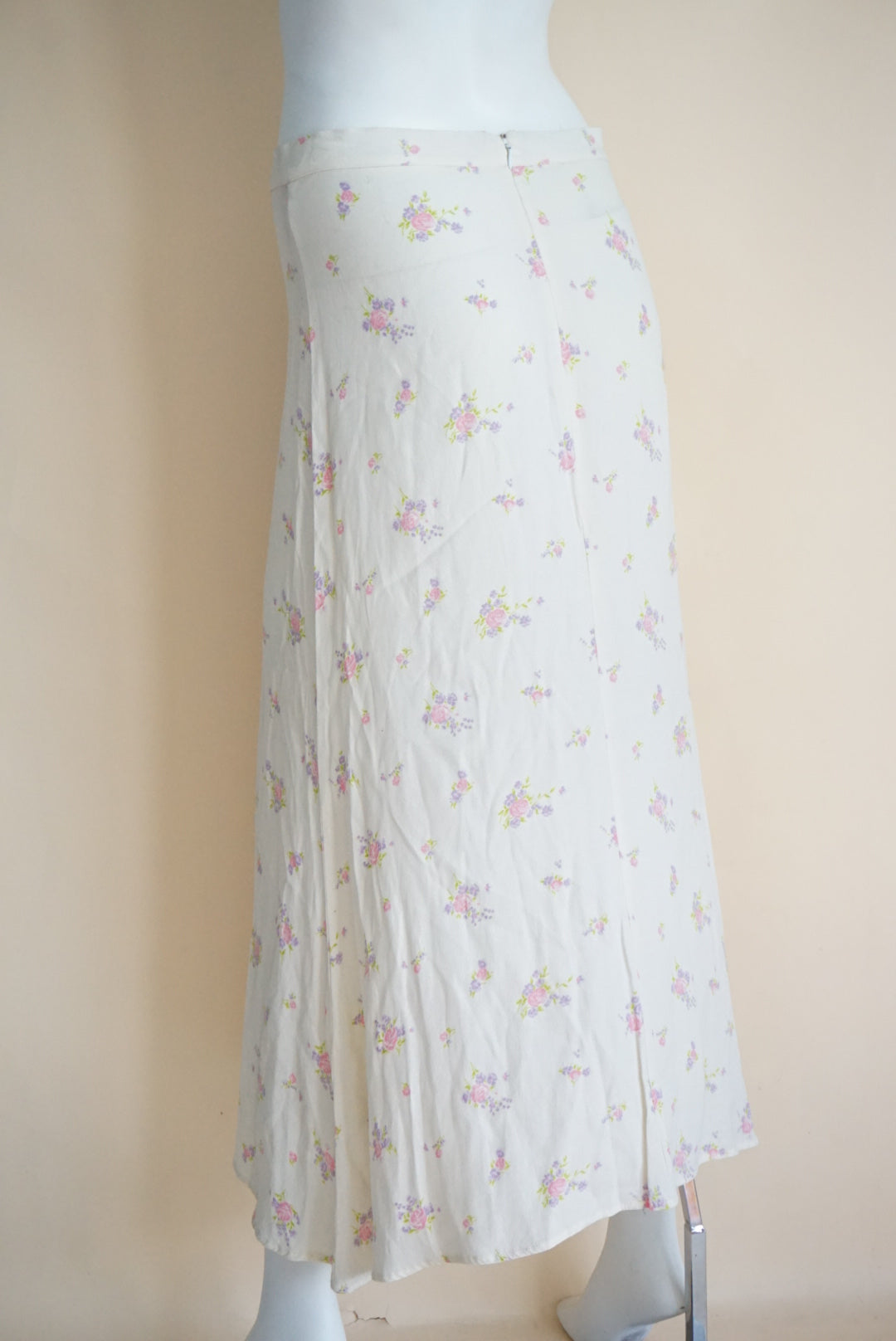 Reformation Floral Creme Maxi Skirt - Size 8