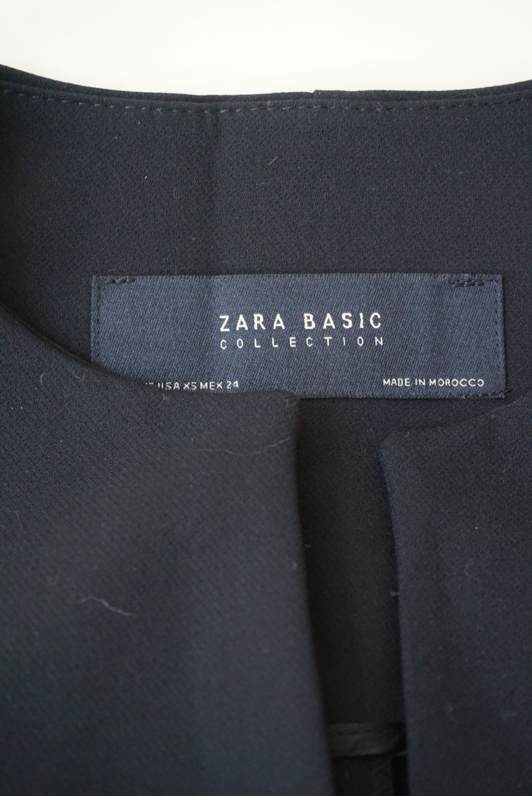 Zara Basic Collection Black Ruffle Sleeve Blazer - Size XS