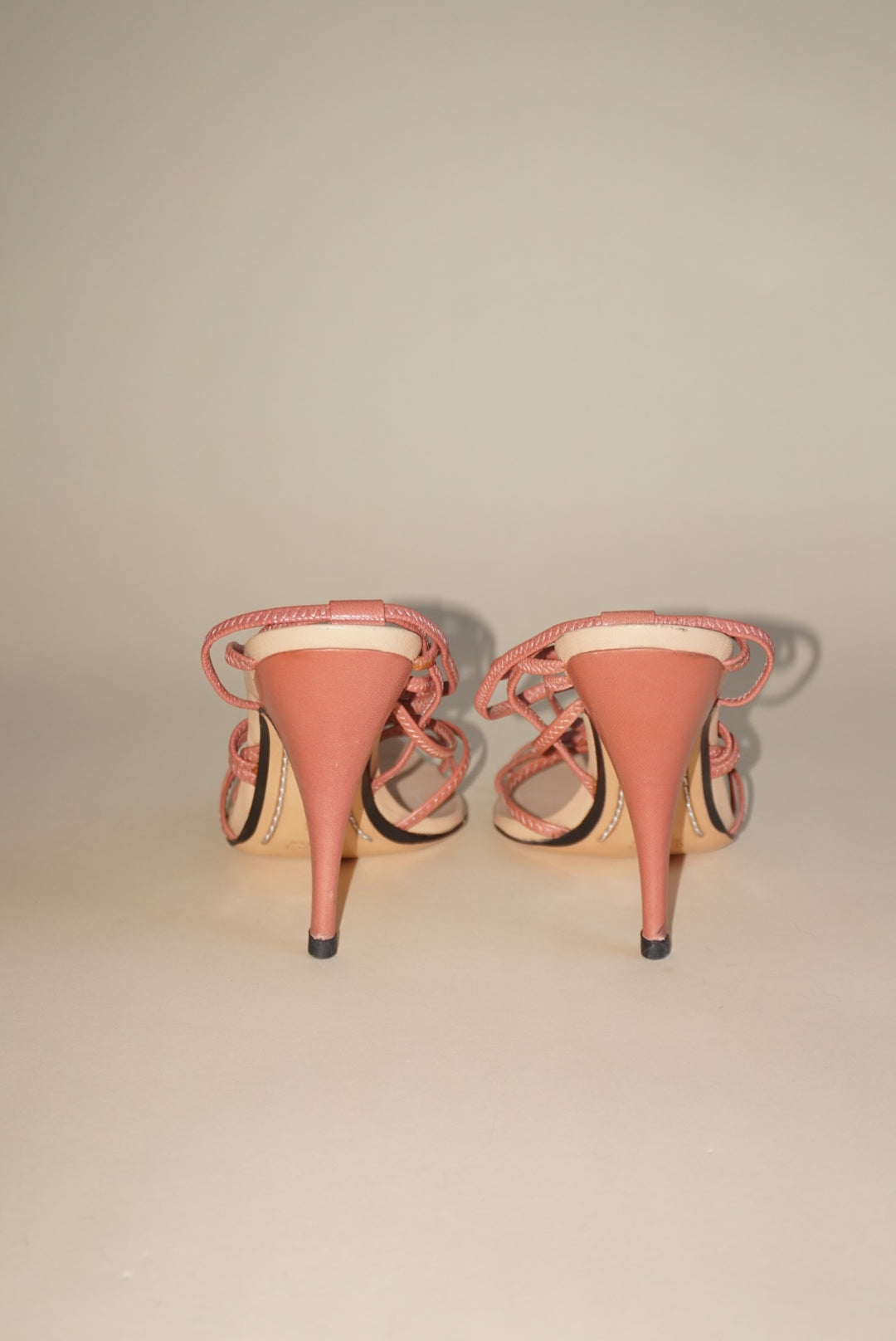 “Gucci” Pink Pointed Toe Strappy Sandal Heels - Size 7/7B