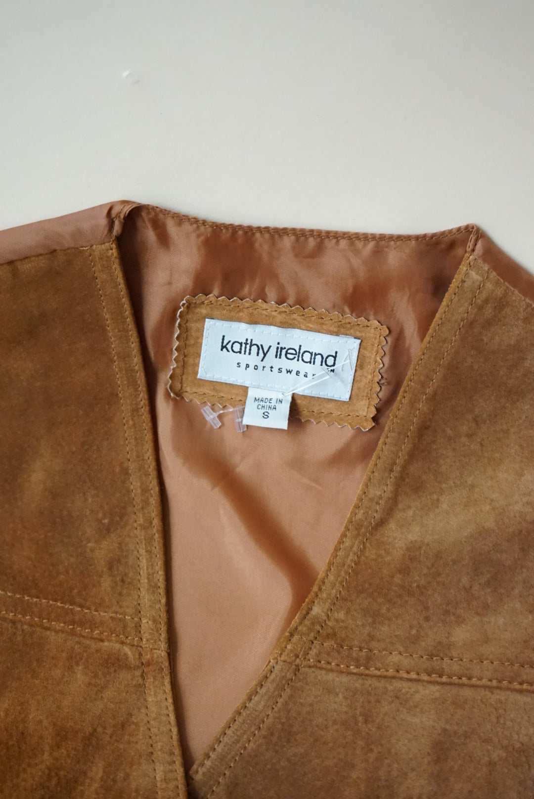 Kathy Ireland Suede Leather Western Vest - Size Small