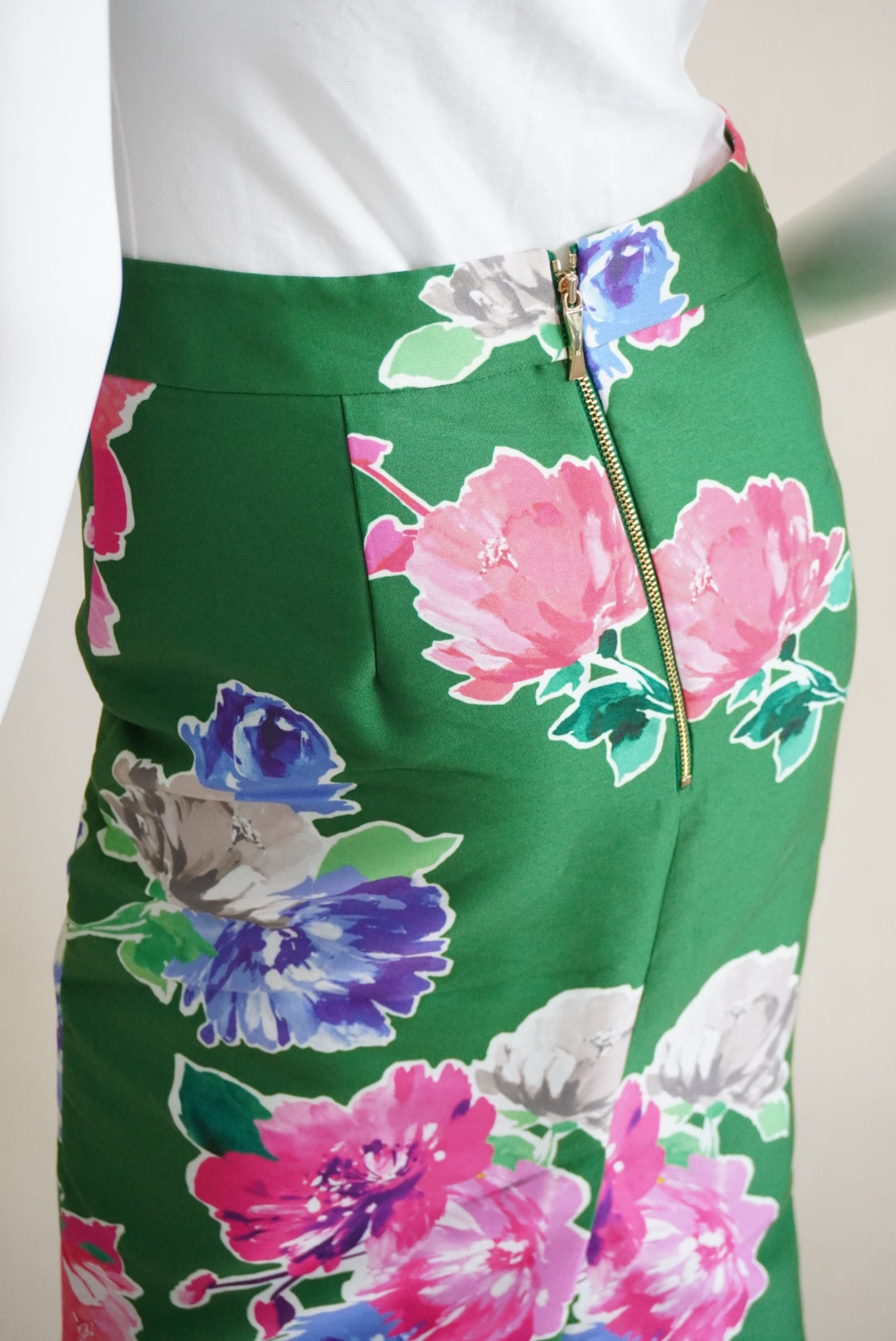 Kate Spade Green Blooms Marit Pencil Skirt - Size 8
