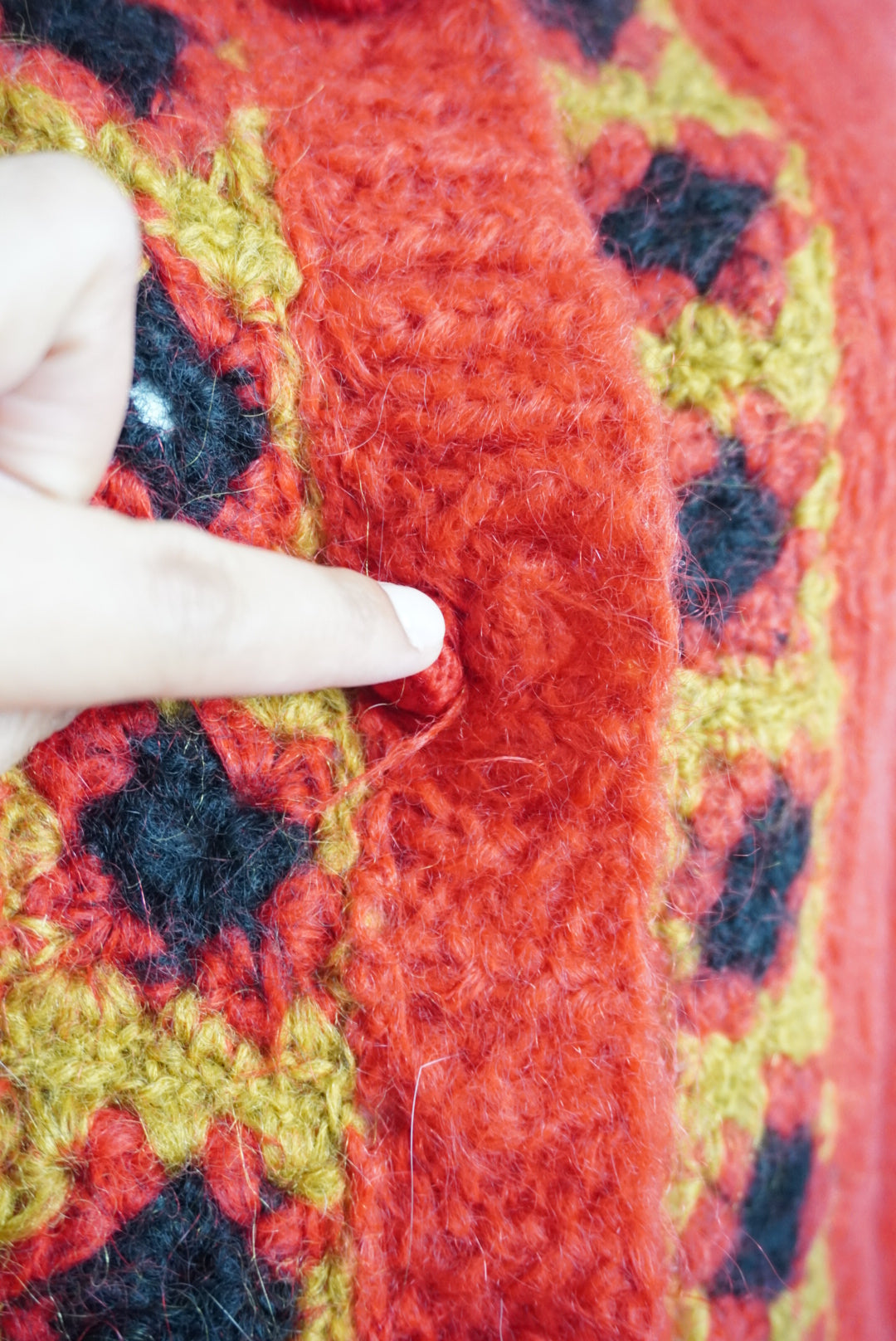 Vintage Red Hohair Sweater Made in Italy