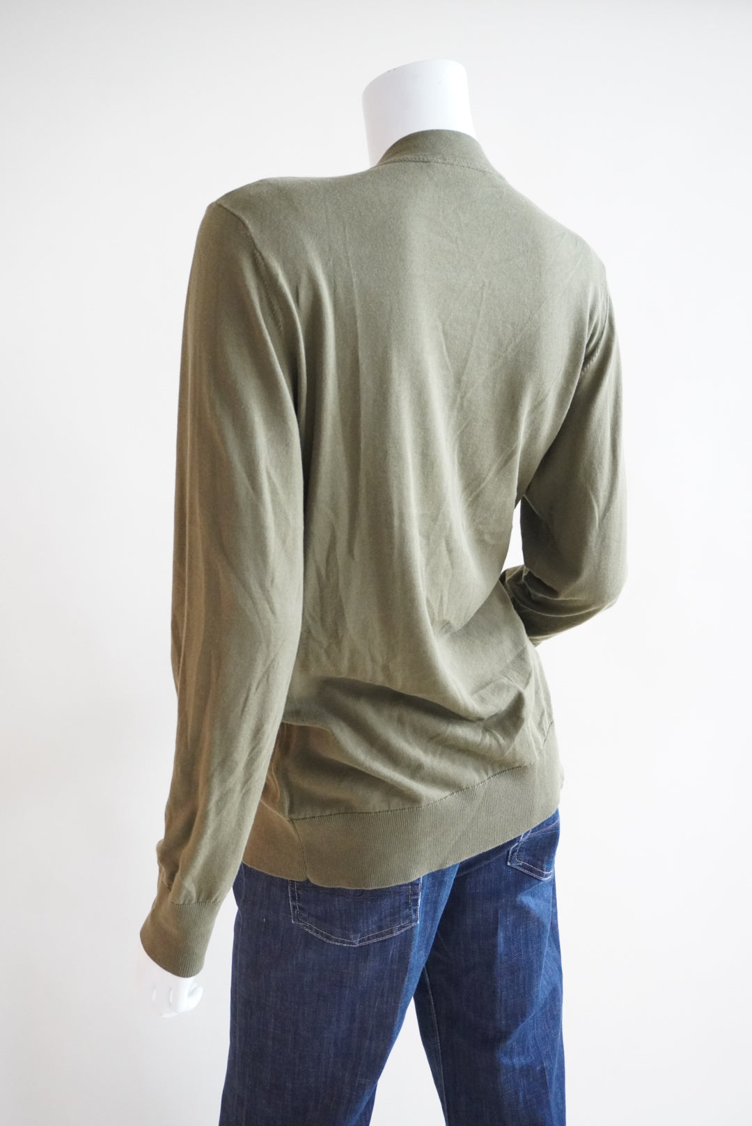 Tory Burch Simone Olive Green Cardigan - Size Large