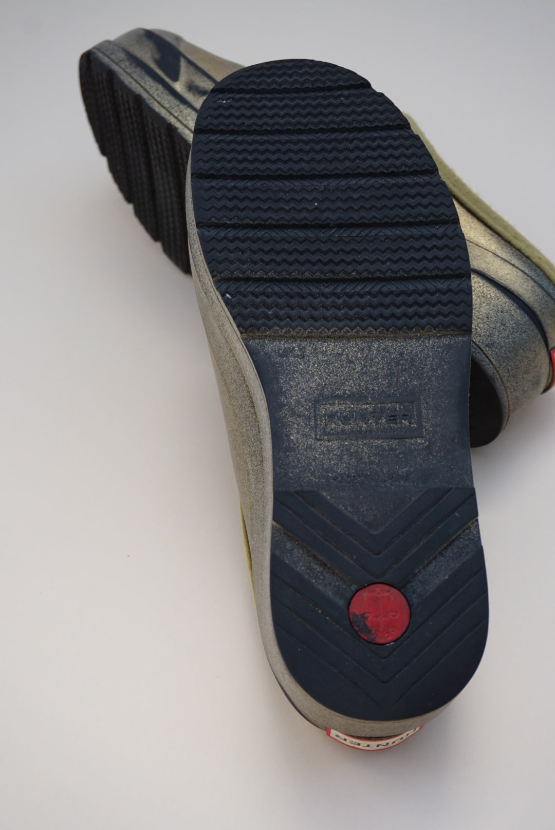 "Hunter" Gold Metallic Play Slip On Clogs - Size 5