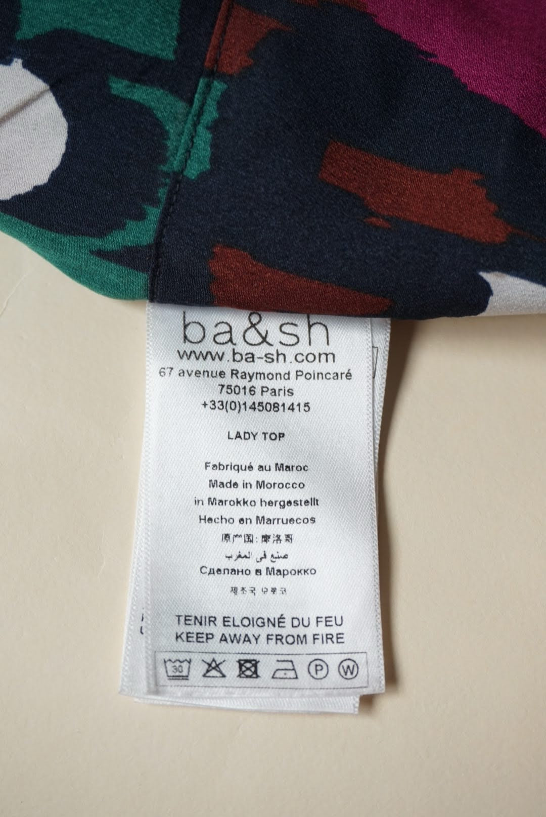 Ba&sh floral cropped “pila” top NWT - Size Small