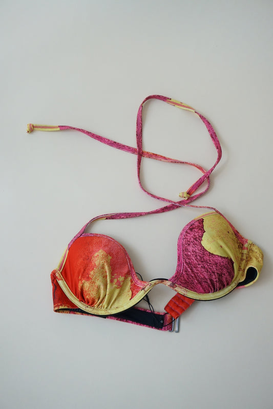 “Andrea Iyamah” “Gura” Underwire Bikini Eroi Print Top NWT - Size Medium