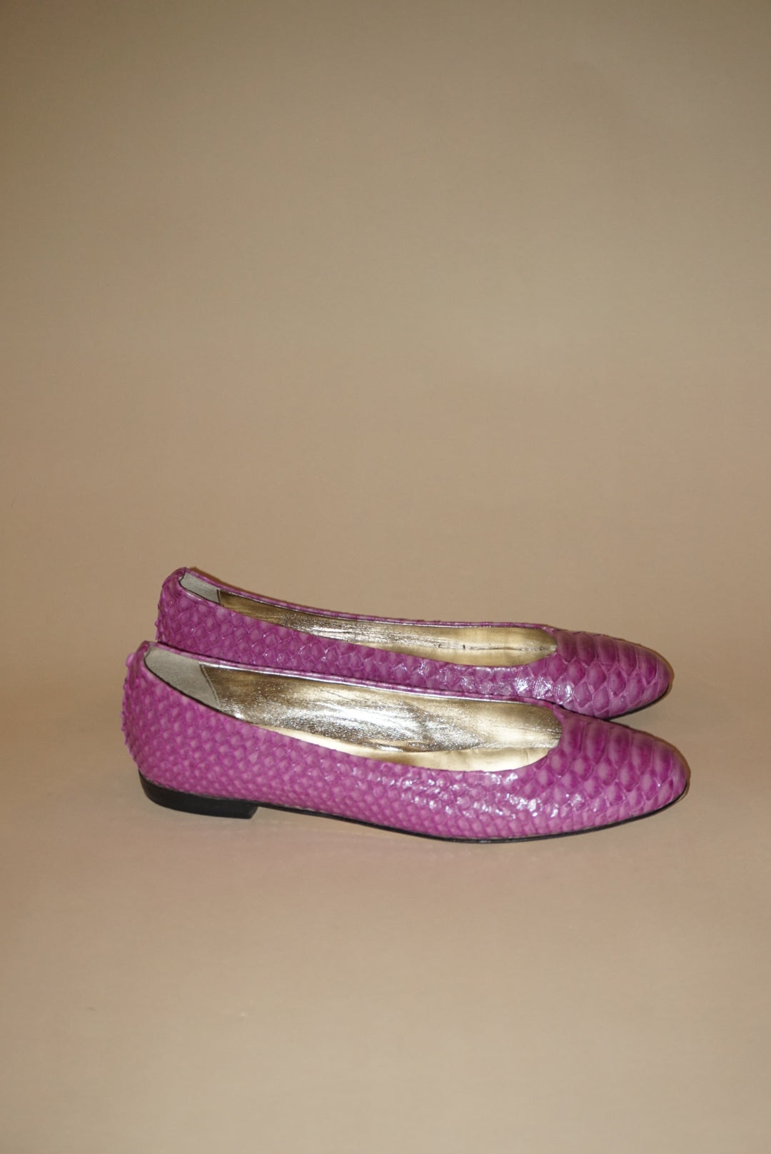 Andrea Carrano Pink Python Snake Ballet Flats - Size 40