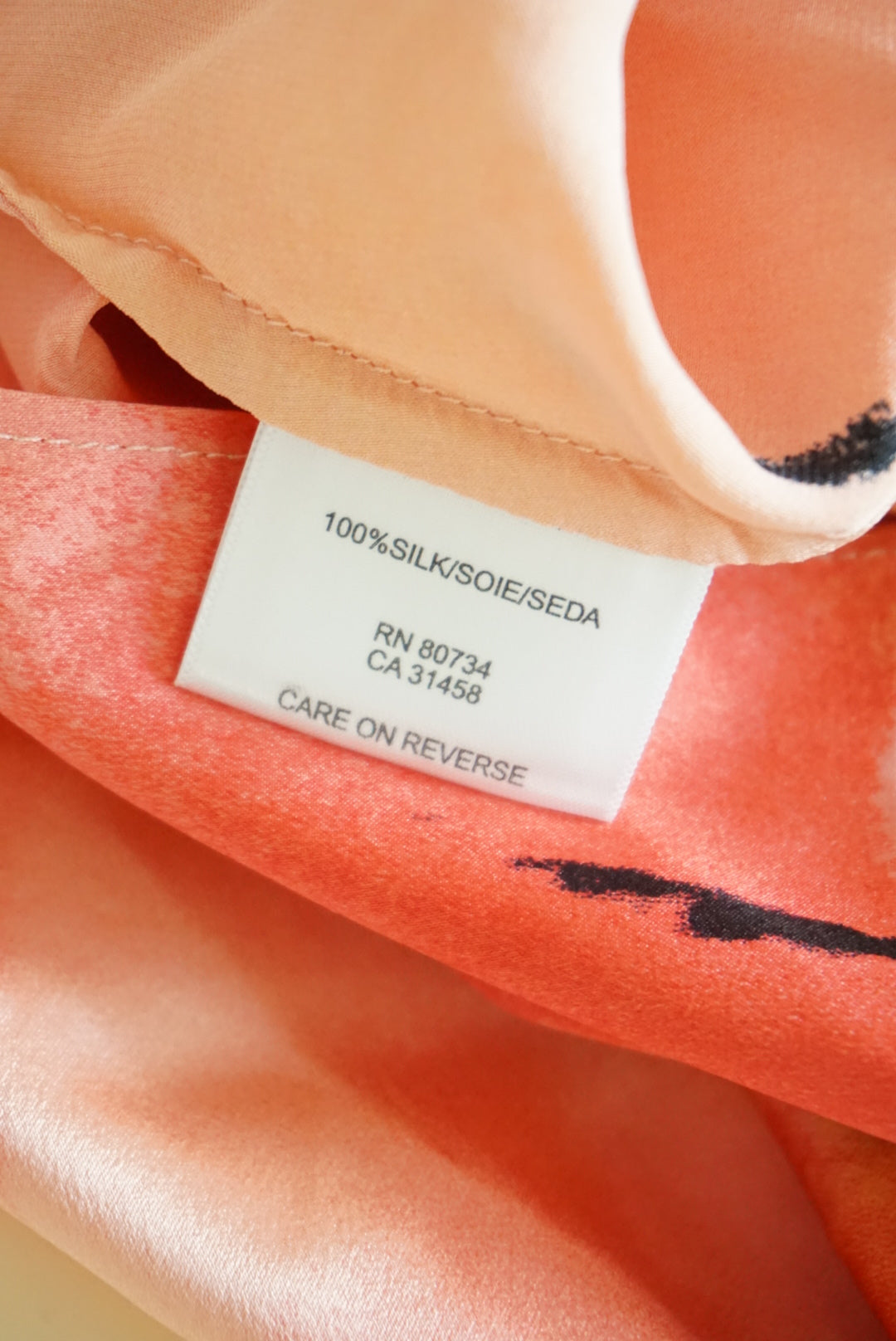 BCBGMAXAZRIA Silk Abstract Sunrise Floral Charmeuse  Mini Dress - Size Medium