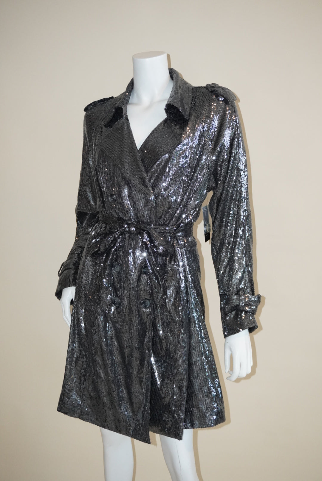 INC Grey Sequin Blazer Belted Dress NWT - Size XL