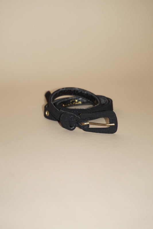 “Oscar De La Renta” Vintage Fabric Skinny Belt