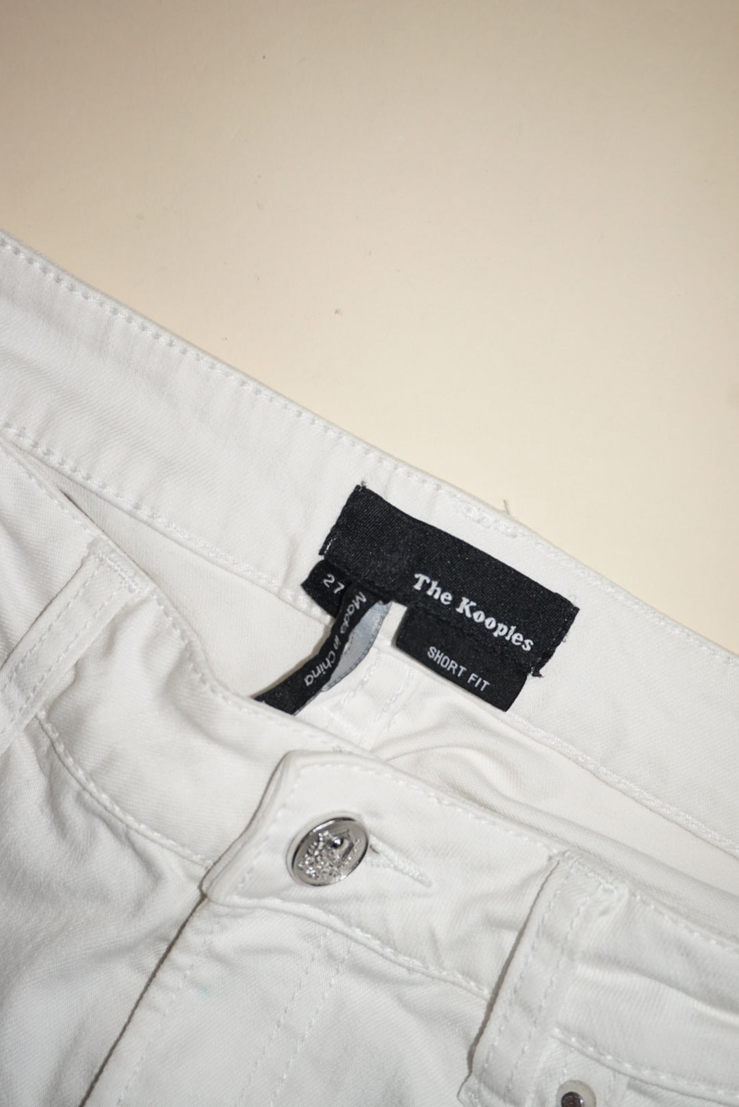 “The Kooples” Short Fit Studded White Jeans - Size 27