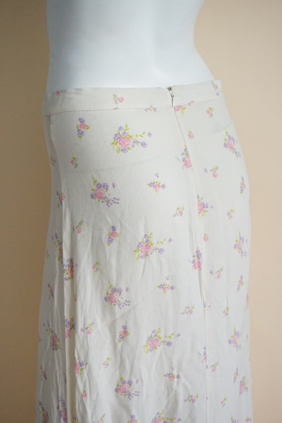 Reformation Floral Creme Maxi Skirt - Size 8