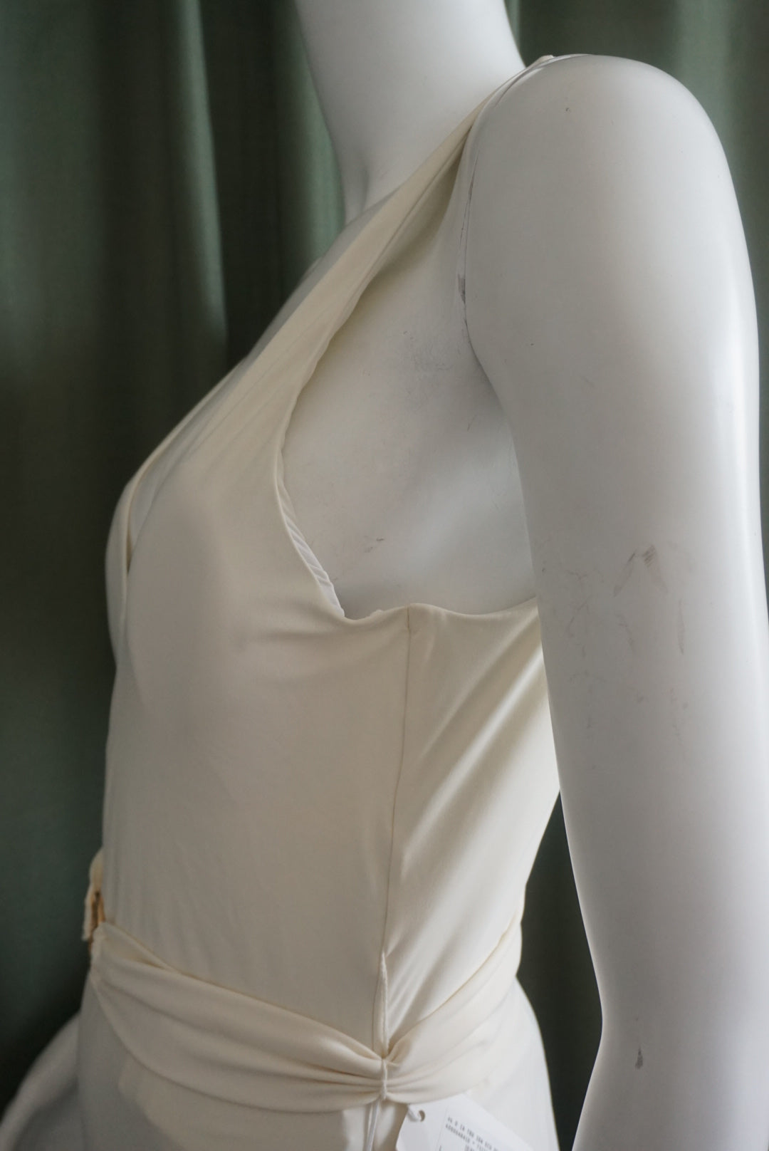 Tory Burch One Piece “Miller” Plunge White Logo Belted Swimsuit NWT - Size Large