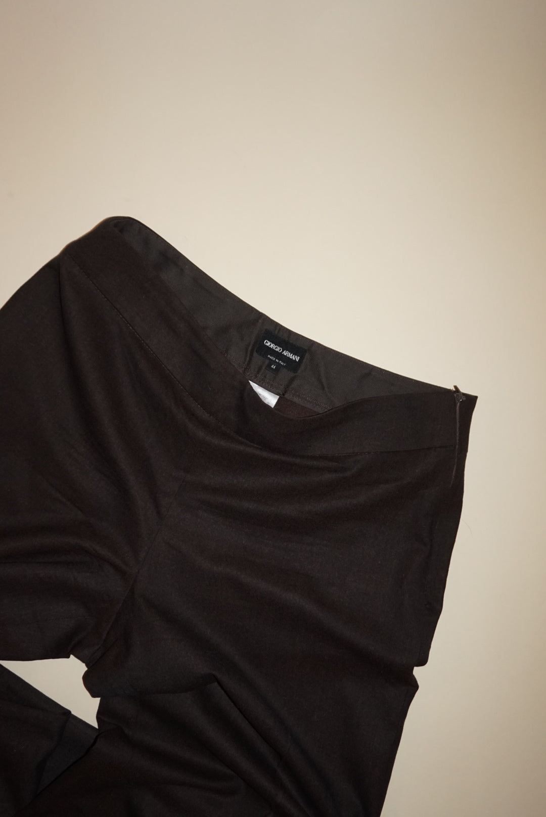 “Giorgio Armani” Wool Brown Trousers - Size 44