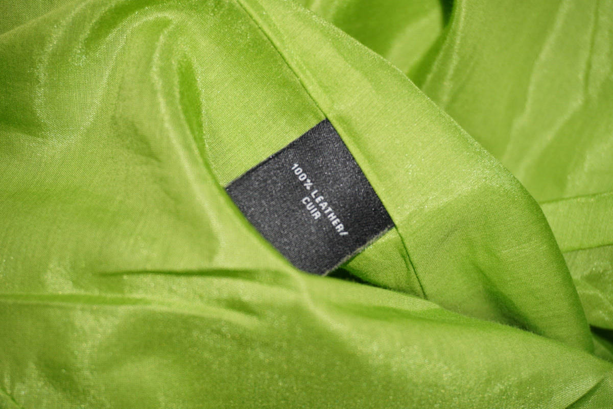Lafayette 148 Lime Green Leather Textured Bolero Jacket - Size 12