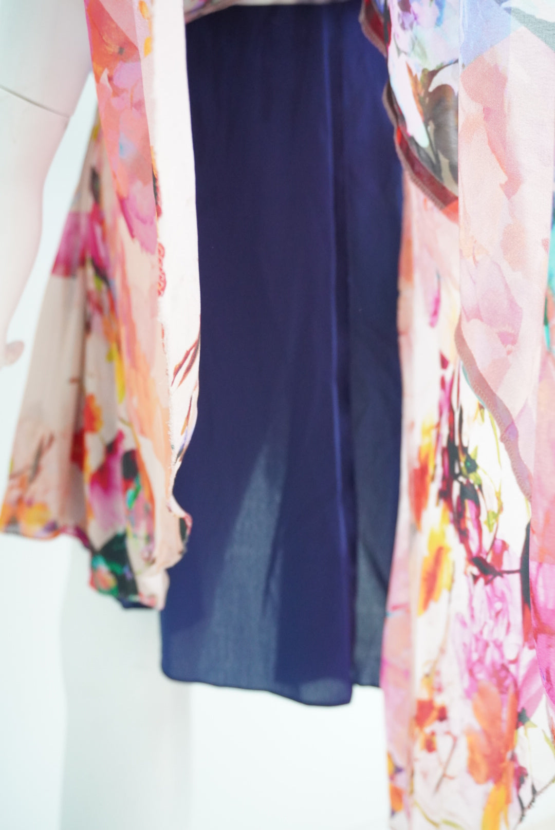 Nicole Miller Atelier Multicolor Patchwork Fairy Silk Blend Dress - Size 4