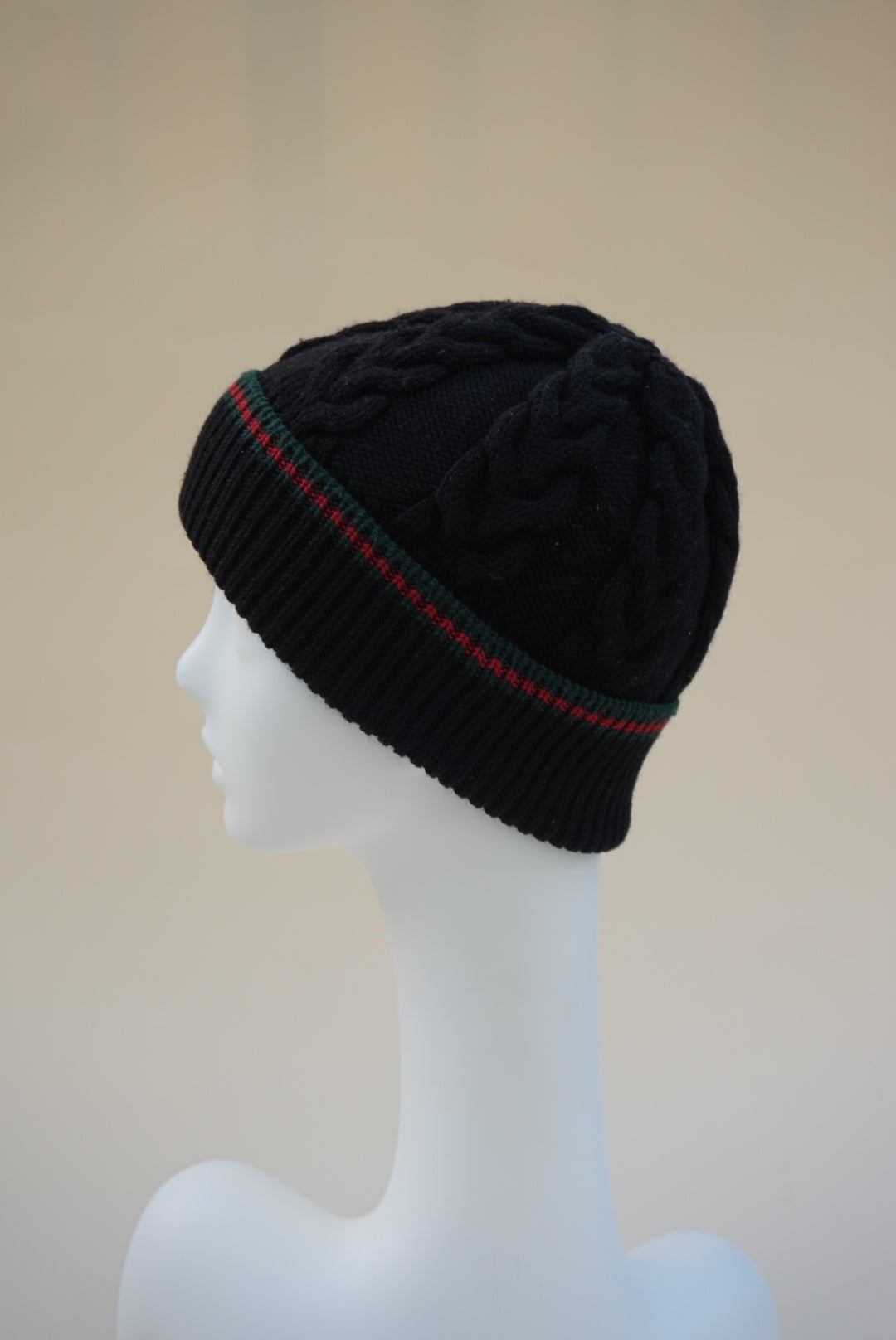 “Gucci” Wool Web Knit Beanie -Size Medium